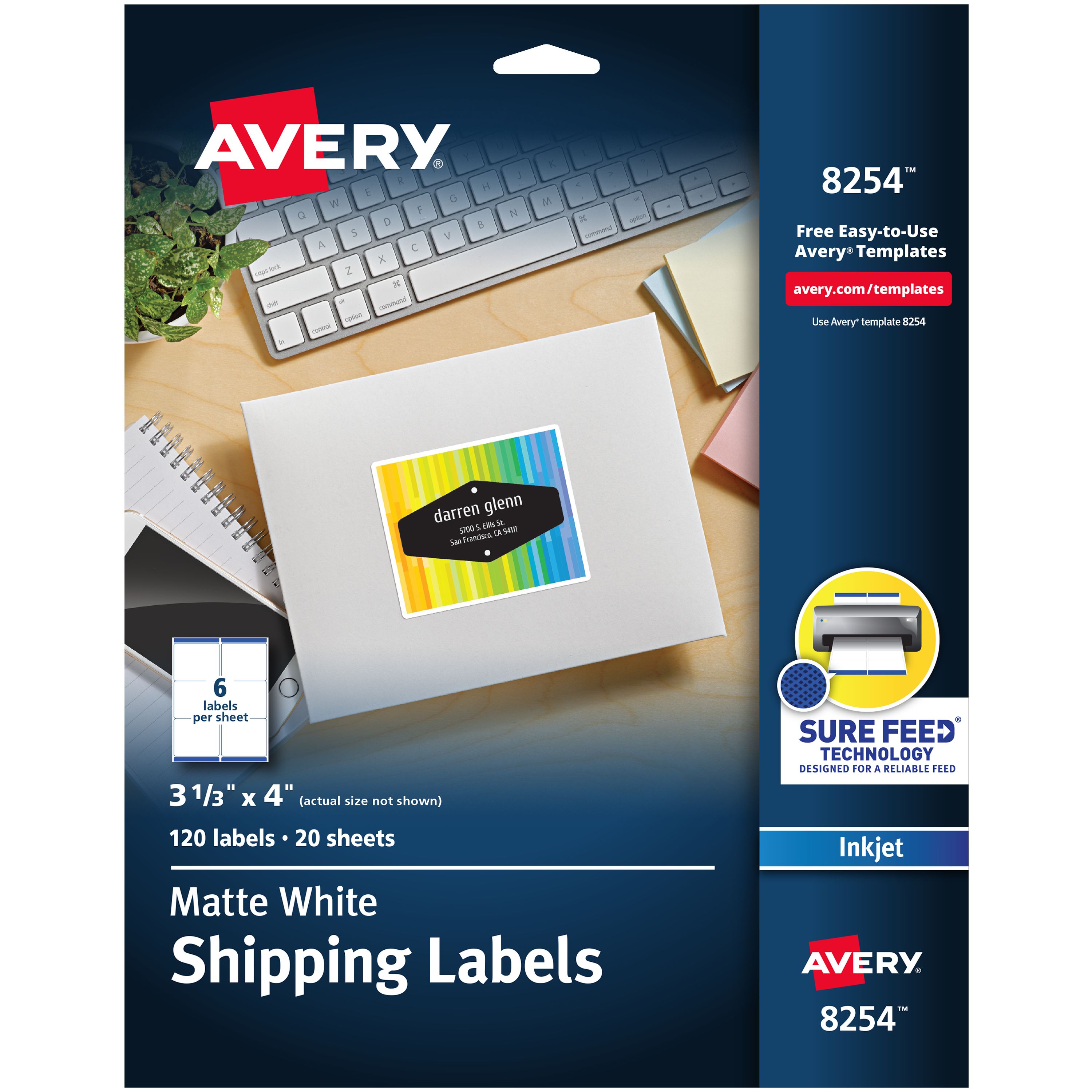 シェリーページ Shipping Labels, 3-1/3